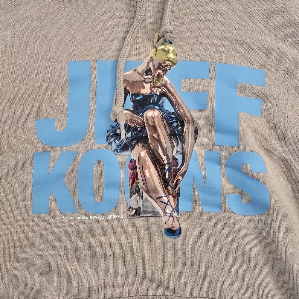 Uniqlo x Jeff Koons Seated Ballerina Hoodie Sweatshirt Beige Size L - Picture 3 of 9
